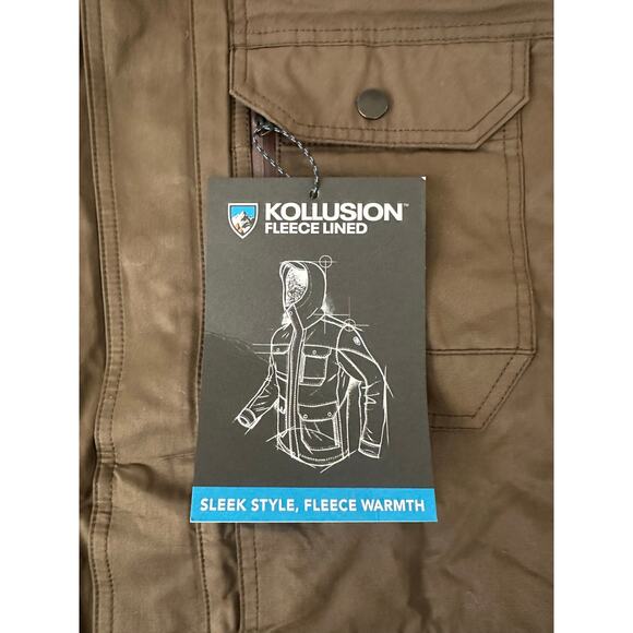 NEW Kuhl Kollusion Fleece Lined Turkish Coffee Brown Hooded Full ZIp Jacket NWT - Picture 4 of 11